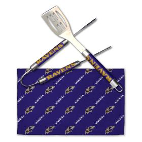 NFL Ravens BBQ Grill Utensil Set