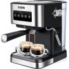 Espresso Machine with Milk Frother, 20 Bar Pump Pressure Coffee Machine, 1.5L/50oz Removable Water Tank
