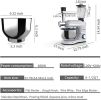 Nurxiovo 3 in 1 Stand Mixer, 850W 6.5QT Kitchen Food Mixer with Tilt-Head 6 Speed, Electric Standing Mixers with Dough Hook, Whisk, Beater