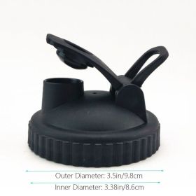 1pc Mason Jar Lids; Flip Cap Mason Jar Lids; 8.6cm/3.38in Inner Diameter Reusable With Pour Spout And Leak Proof Airtight Seal For Regular Mouth Mason (Color: black, size: 86mm)