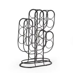 Freestanding Countertop Wine Bottle Organizer Rack (Type: Wine rack, Color: black)