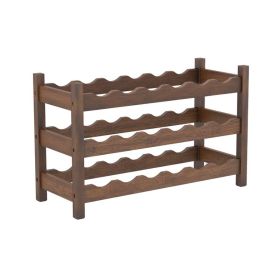 Freestanding Countertop Wine Bottle Organizer Rack (Type: Wine rack, Color: Coffee)